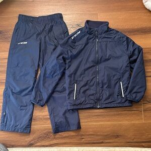 CCM Navy Sports Pants with White Logo